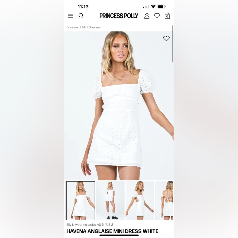 Princess Polly Havena Anglaise mini dress